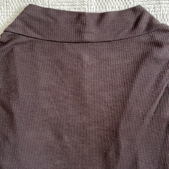 Mudd 90’s Chocolate Brown Ribbed Open Wrap Cardigan Sweater, Size Medium, Soft - Picture 11 of 11